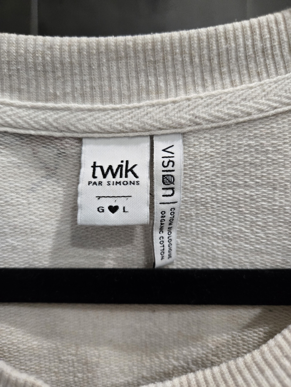 Twik Beige Crewneck Sweatshirt with Colorful Bird Print Organic Cotton - Picture 2 of 7